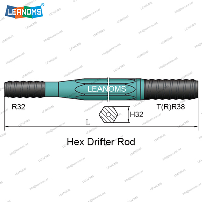 T(R)38-R32 Hex Drifter Drilling Rod 